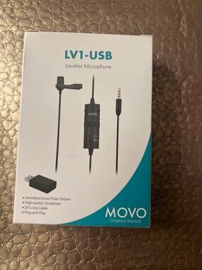 NWT MOVO LV1-USB Lavalier Microphone
